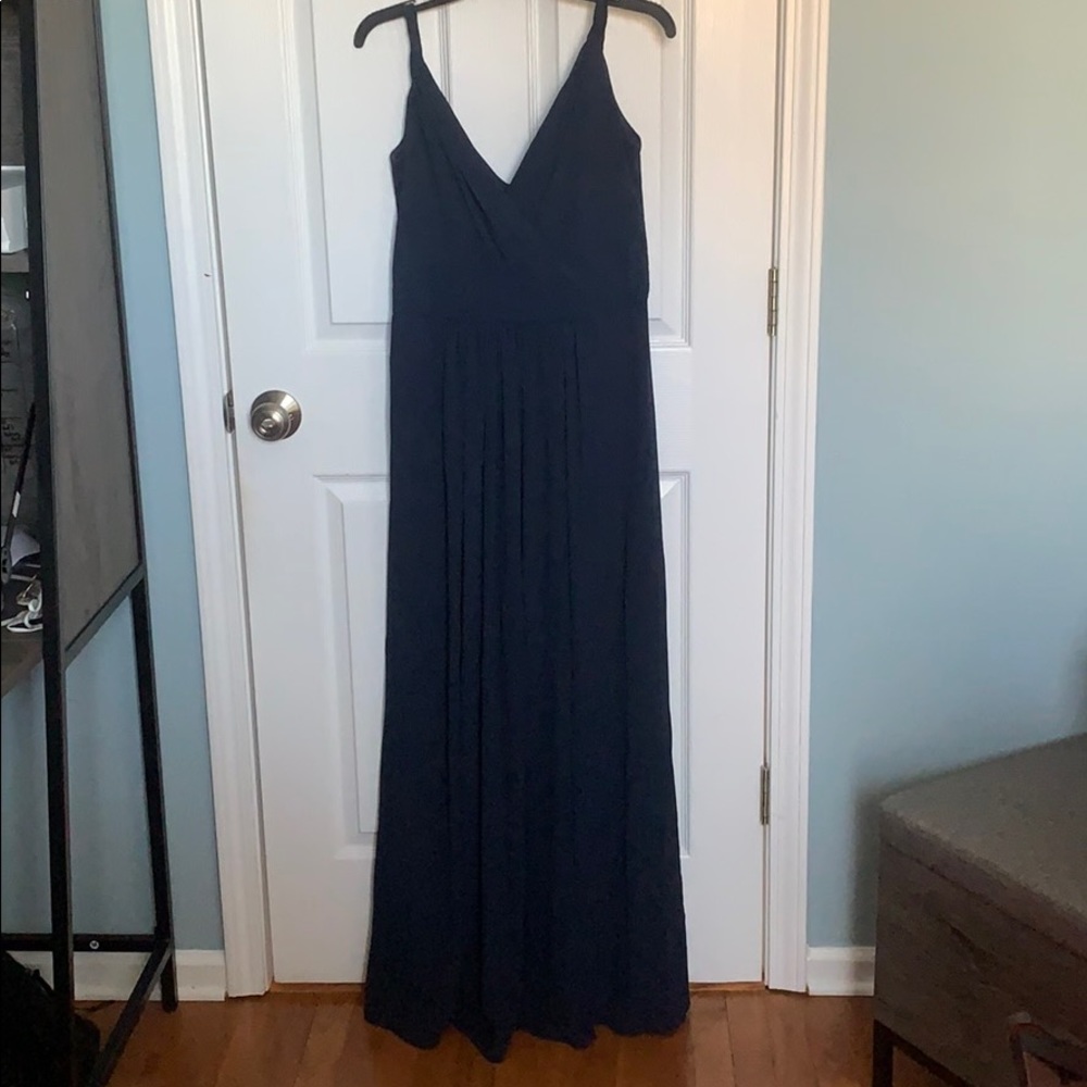 Blue floor length dress